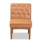 Baxton Studio Riordan Mid-Century Modern Tan Faux Leather and Walnut Brown Finished Wood Dining Chair 186-11362-Zoro - alternate 2
